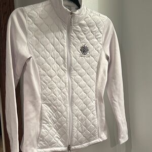 Elegant Women's Quilted Cream Cardigan